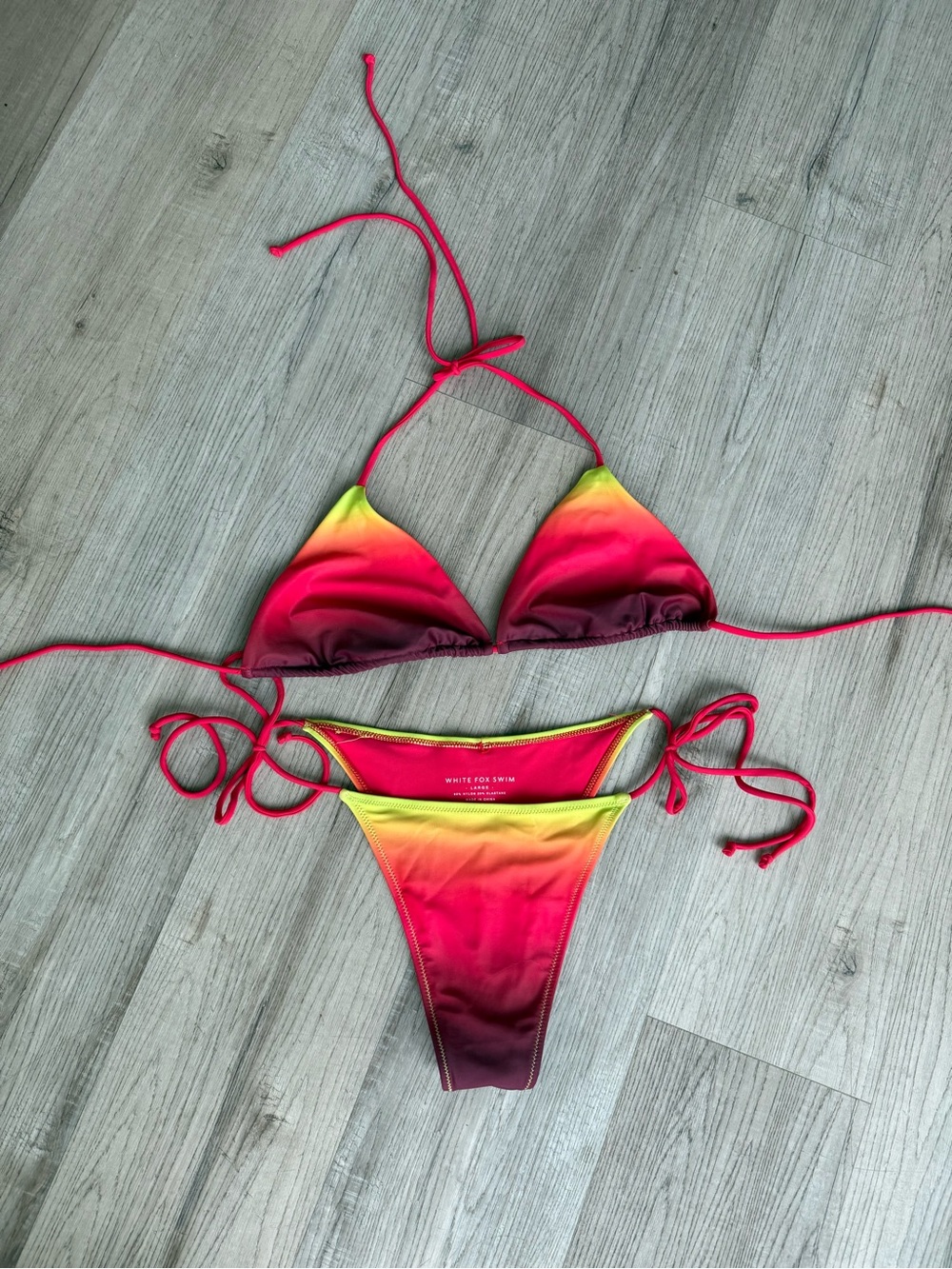 white fox bikini set